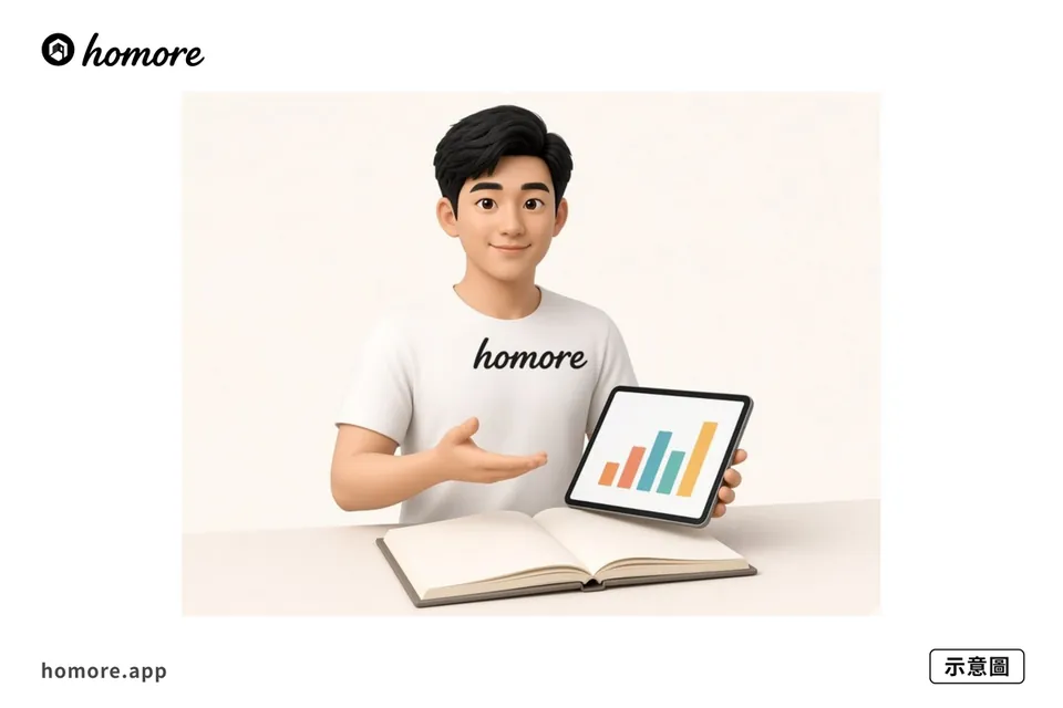 示意圖：用 Homore 分析報價單內容對齊項目