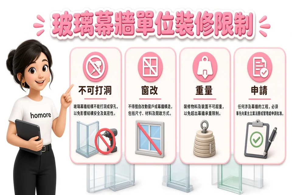 香港裝修攻略:玻璃幕牆單位裝修限制