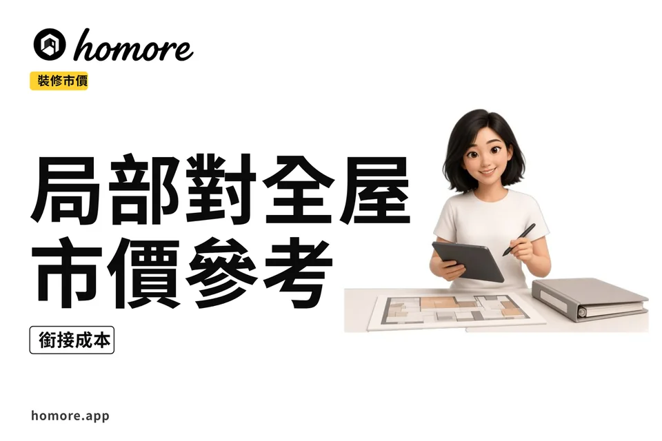 示意圖:2027年局部裝修對全屋市價參考攻略:邊種先啱你預算必睇