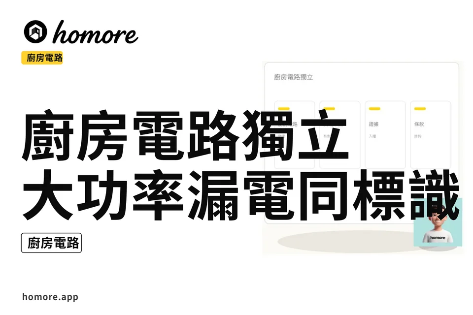 示意圖:廚房電路獨立:大功率漏電同標識攻略