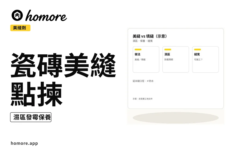 示意圖:瓷磚美縫同普通填縫決策板