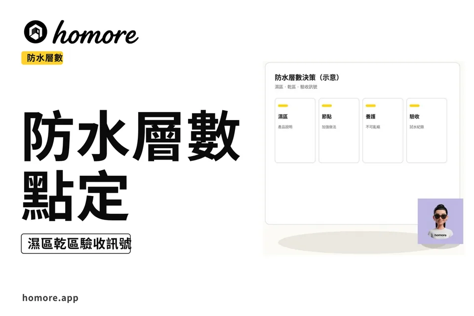 示意圖:防水層數濕乾區決策