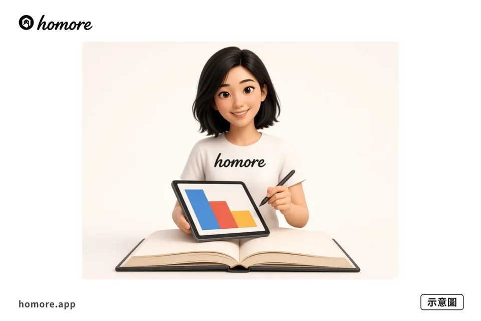示意圖：用 Homore 分析報價單內容對齊項目