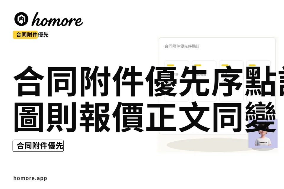 示意圖:合同附件優先序點訂:圖則報價正文同變更