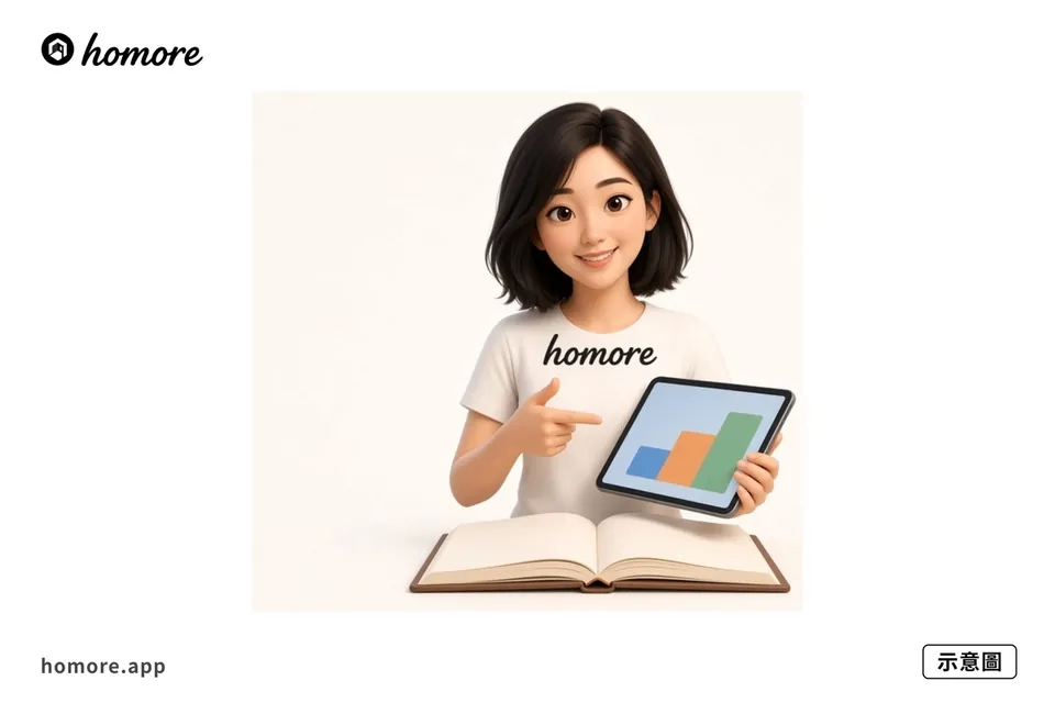 示意圖：用 Homore 分析報價單內容對齊項目