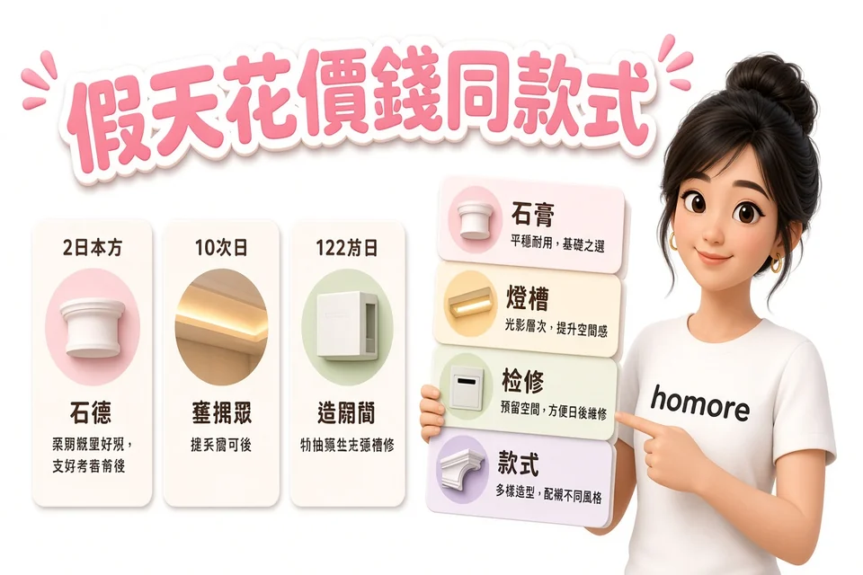 香港裝修攻略:假天花價錢同款式