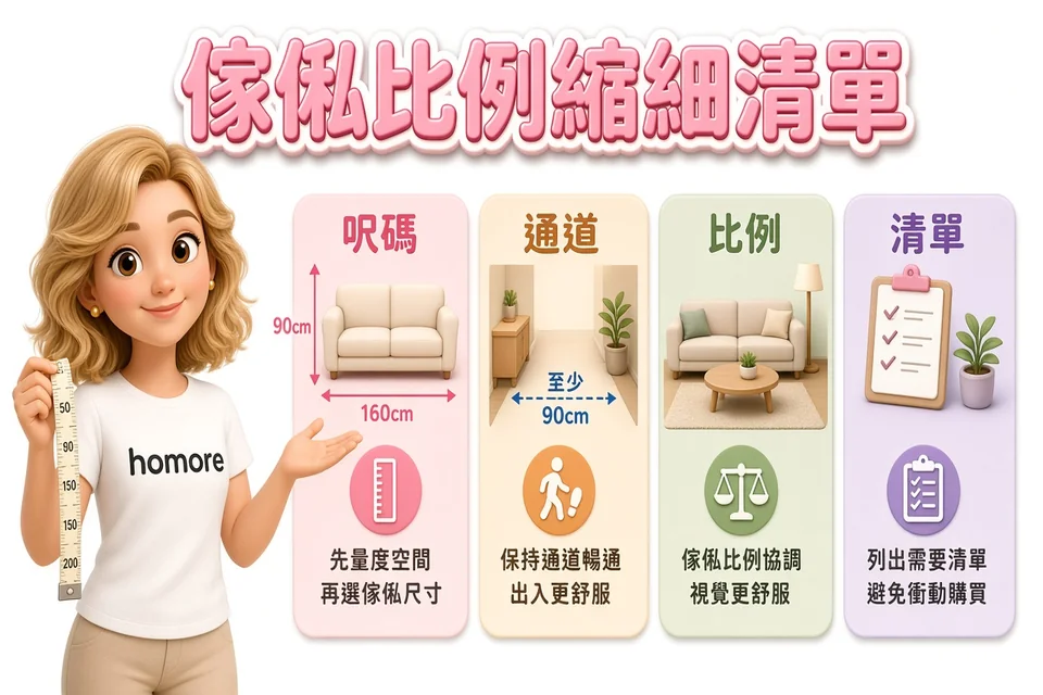 香港裝修攻略:傢俬比例縮細清單