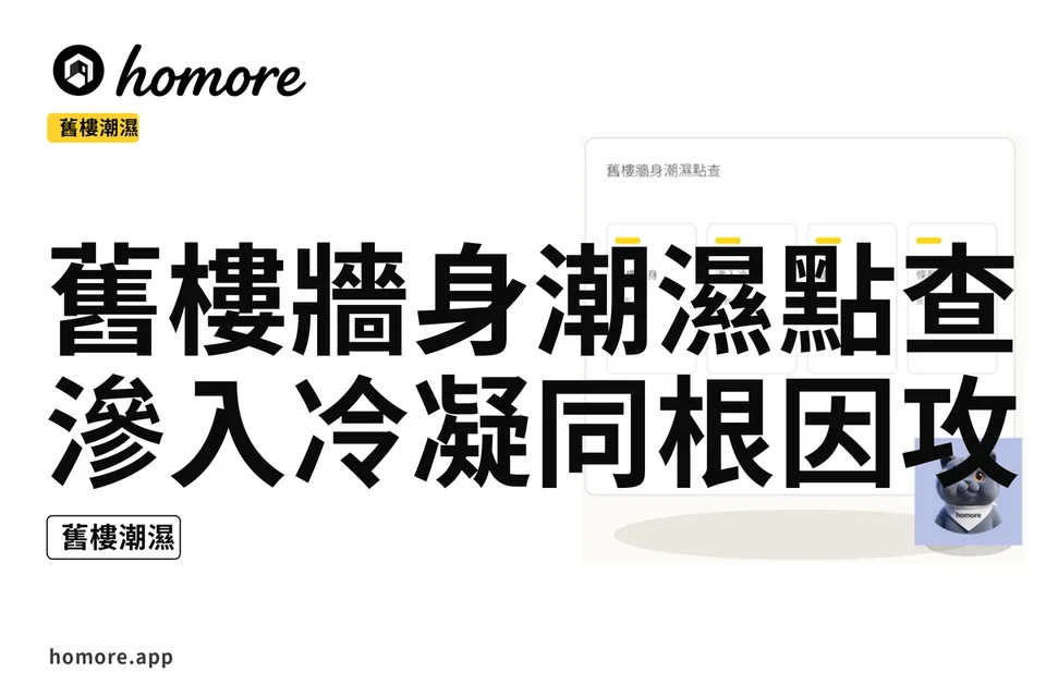 示意圖:舊樓牆身潮濕點查:滲入冷凝同根因攻略