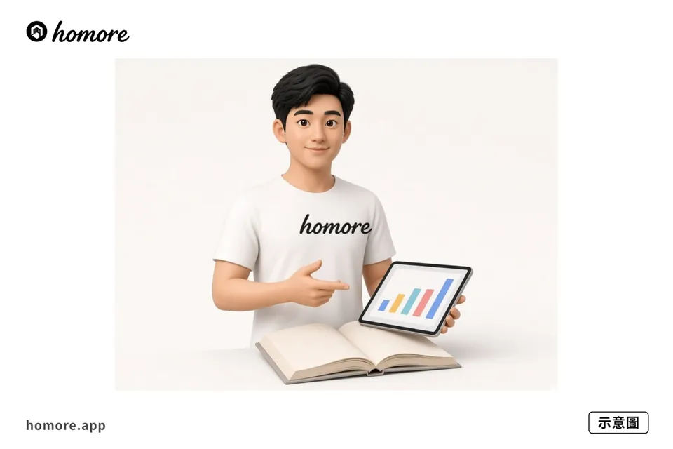 示意圖：用 Homore 分析報價單內容對齊項目