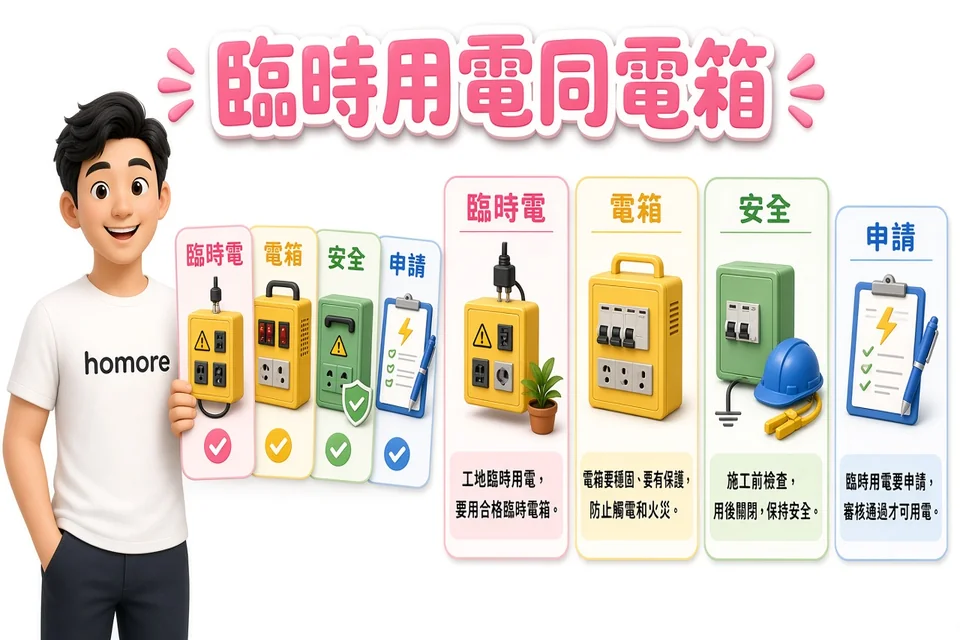 香港裝修攻略:臨時用電同電箱