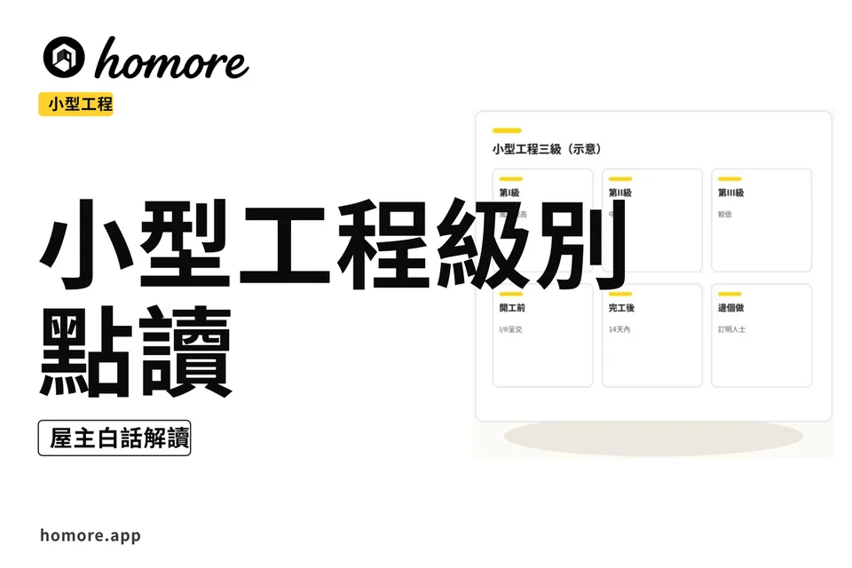 示意圖:小型工程級別白話示意