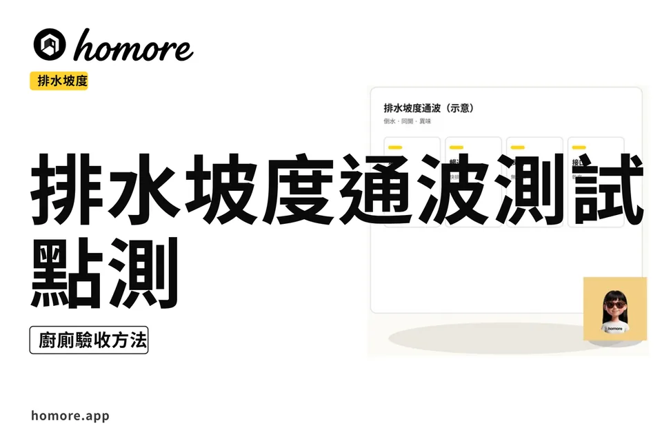 示意圖:排水坡度通波四欄