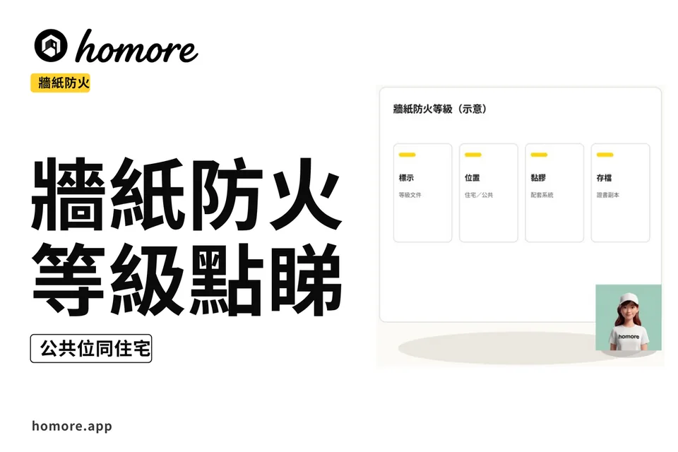示意圖:牆紙防火等級