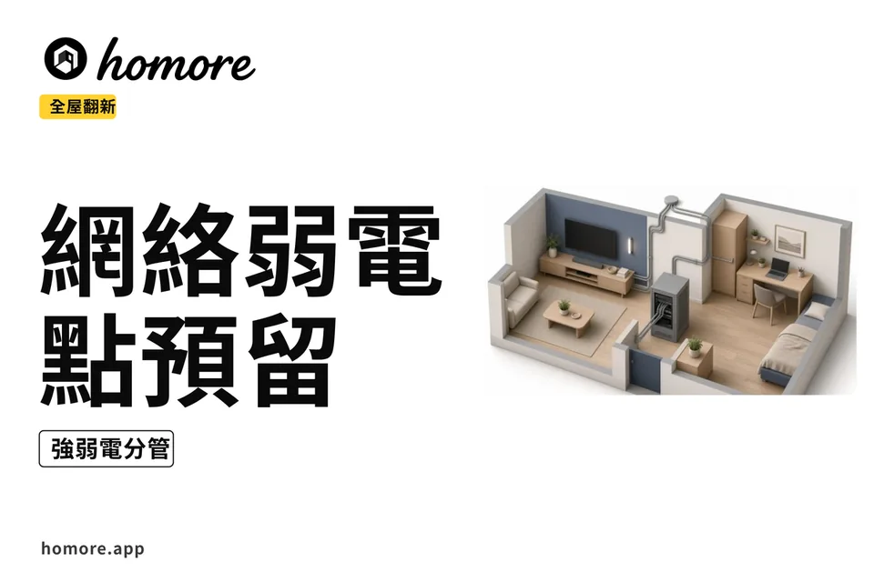 示意圖:弱電箱同各房網絡點