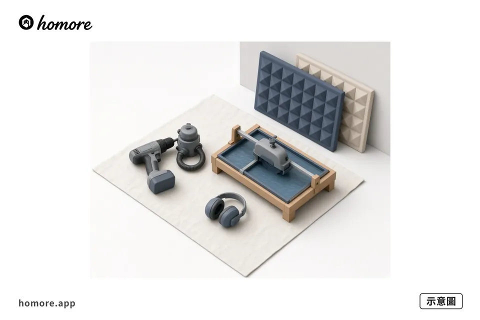 示意圖:低噪音工具示意