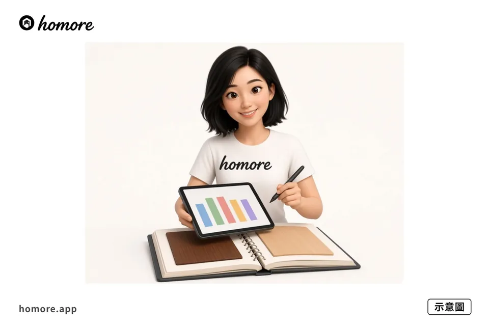 示意圖：用 Homore 分析報價單內容對齊項目