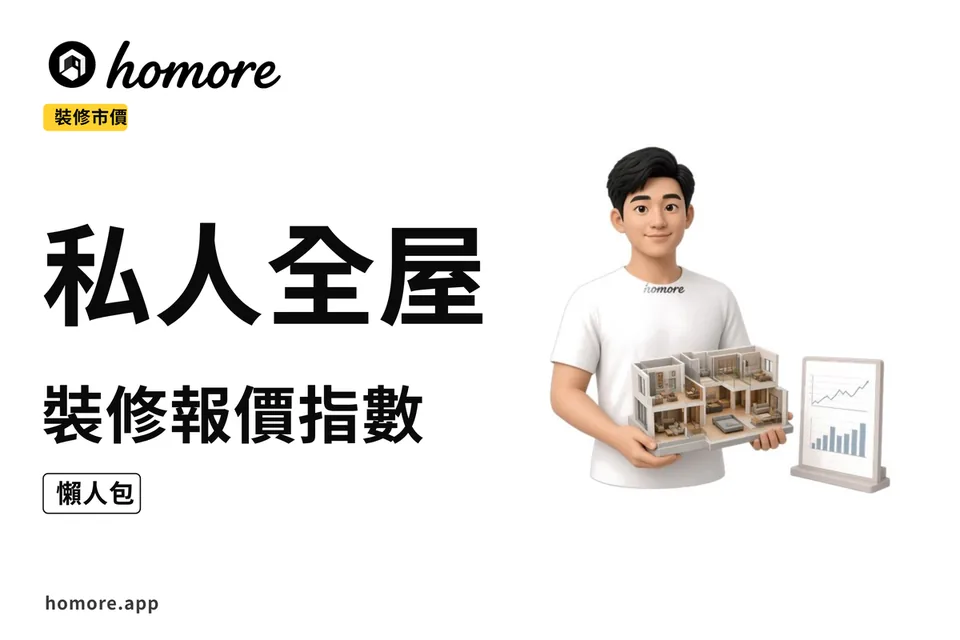 示意圖:2027年私人樓全屋裝修市價參考攻略:裝修報價指數懶人包必睇