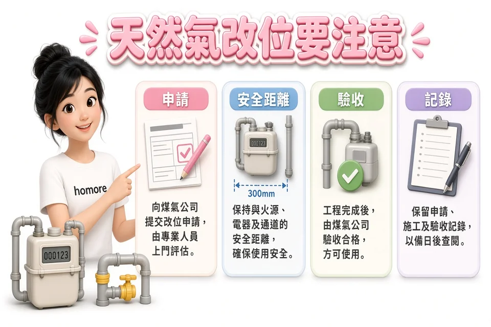 香港裝修攻略:煤氣改位申請