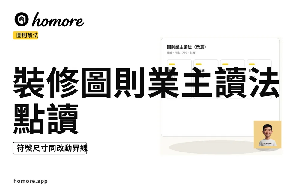 示意圖:圖則業主讀法四欄