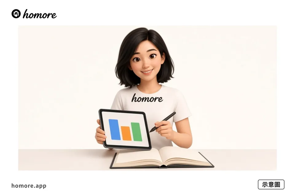 示意圖：用 Homore 分析報價單內容對齊項目