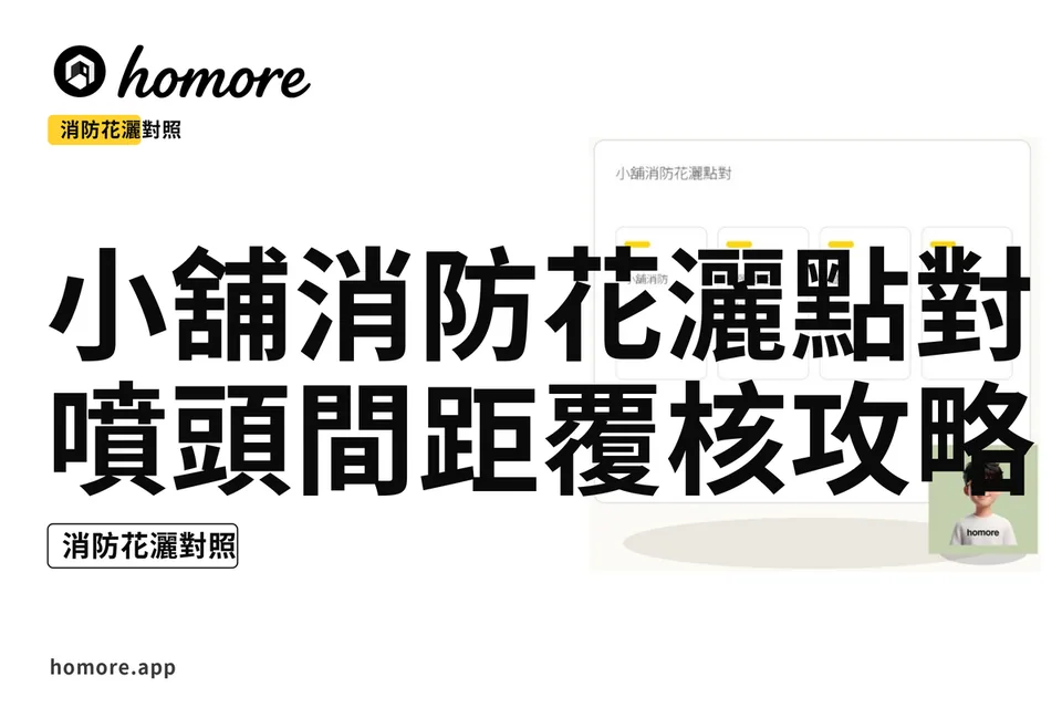 示意圖:小舖消防花灑點對:噴頭間距覆核攻略