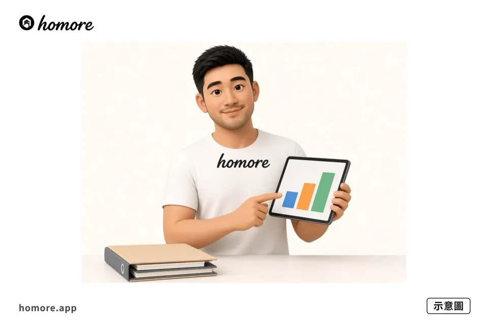 示意圖：用 Homore 分析報價單內容對齊項目