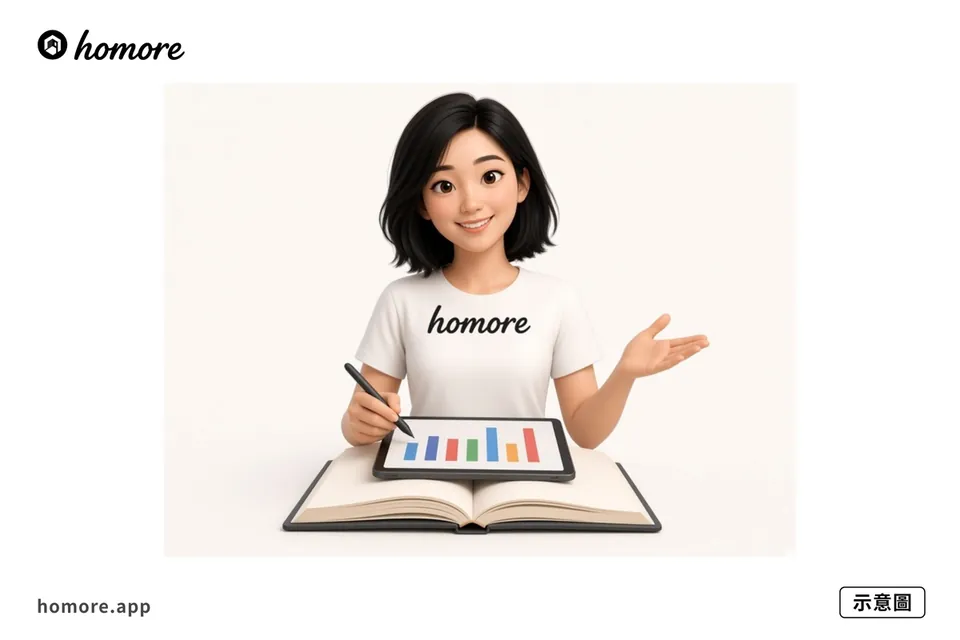 示意圖：用 Homore 分析報價單內容對齊項目