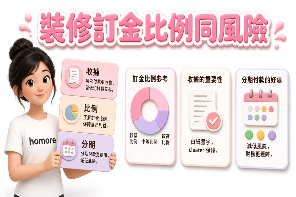 香港裝修攻略:裝修訂金比例同風險